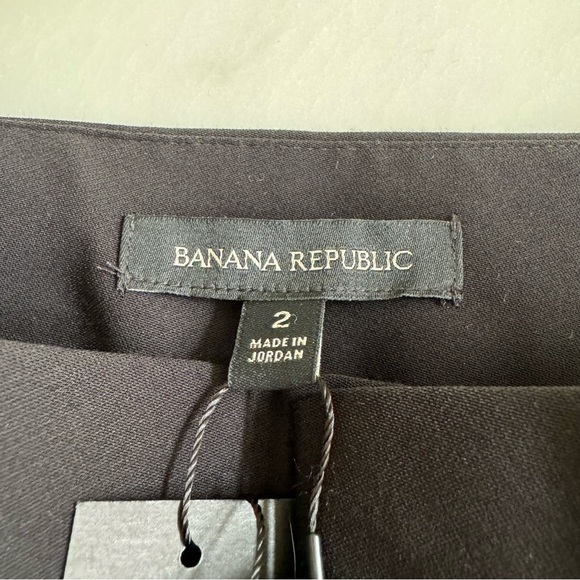 Banana Republic Slim Wide-leg Cropped Pant Black Sz 2 - Picture 3 of 10